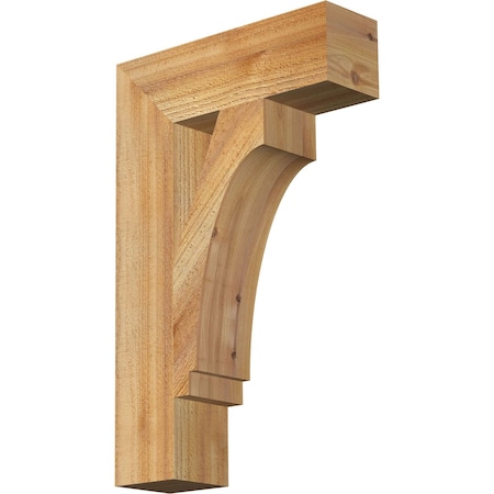 Imperial Block Rough Sawn Bracket, Western Red Cedar, 4"W x 14"D x 22"H